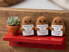 Lot de 3 Patates au Top en Crochet – Message Motivation & Cadeau Positif