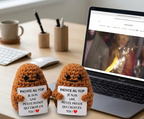 Lot de 2 Patates au Top – Figurines Positives en Crochet avec Message de Motivation
